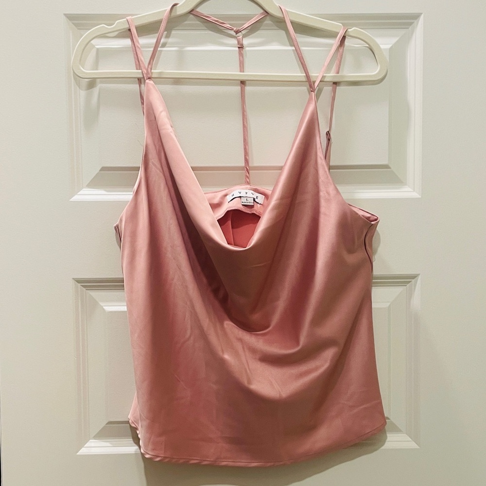 HYFVE Pink Satin Tank Top